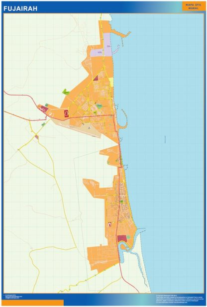 Fujairah Karte in den Vereinigten Arabischen Emiraten