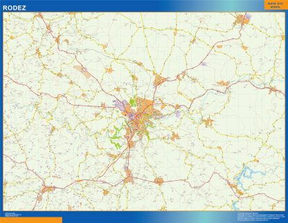Karte von Rodez Frankreich