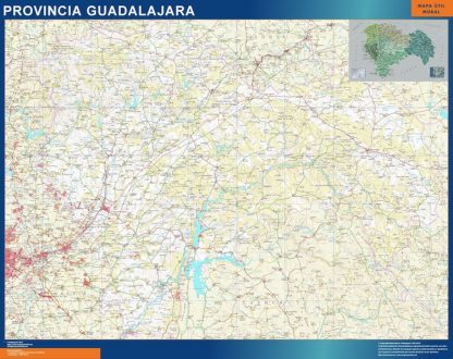 Provinz Guadalajara Karte von Spanien