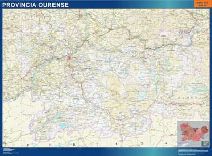 Provinz Ourense Karte von Spanien