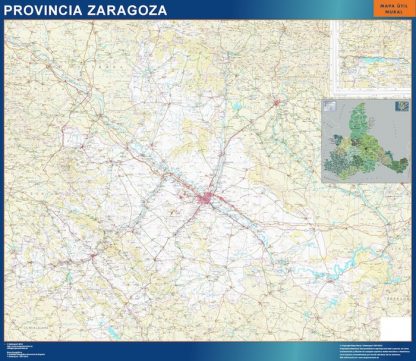 Provinz Zaragoza Karte von Spanien